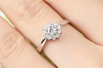 恒久之星白18K金1克拉结婚定制钻石戒指_珠宝图片-珠宝产品-金投珠宝-金投网