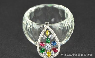 【925纯银碧玺女装吊坠(欢迎来图来样加工)】价格_厂家_图片 -